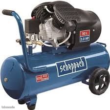 Compresseur d’air horizontal à double cylindres Scheppach HC53DC – 50L – 2200 W – 10 bars – 3 CV (image 1)