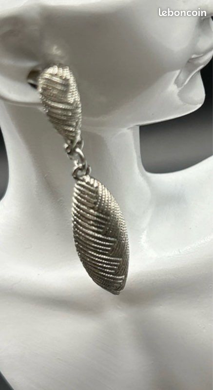 Boucles d’oreilles argenté (image 3)