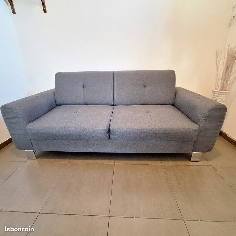 Canapé gris (image 1)