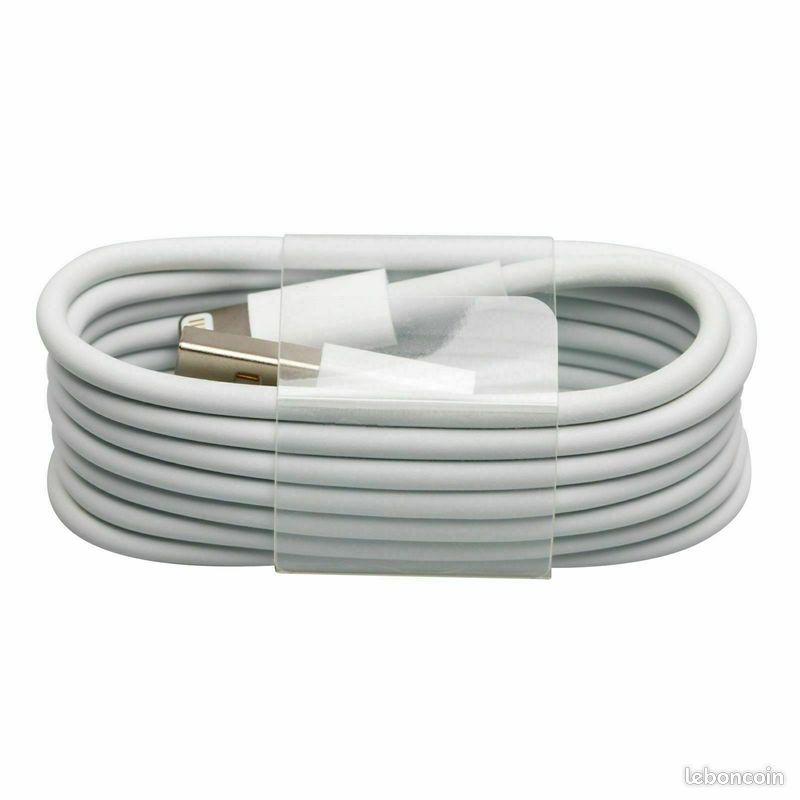 Chargeur Cable USB 1M Cordon Renforcé iPhone 6 7 8 Plus X XS XR 11 12 Pro Max (image 2)