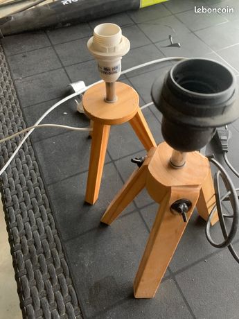 Pied de lampe en bois - Décoration