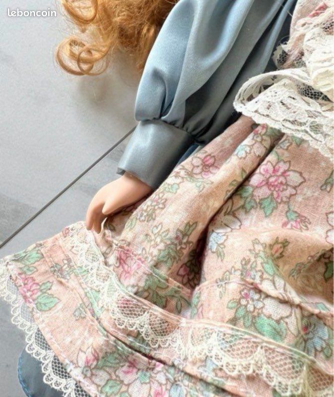 Robe Ancienne Pour Poupée Emile Jumeau - Dentelle Brodée Main - Vintage