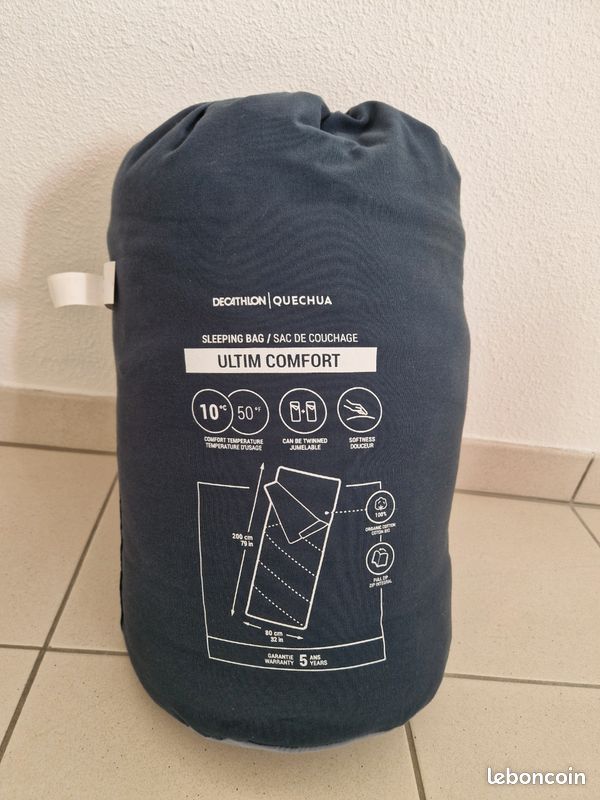 Sac De Couchage D'été QUECHUA Neuf + 1 Drap De Sac Occasion - Température 8-15°C