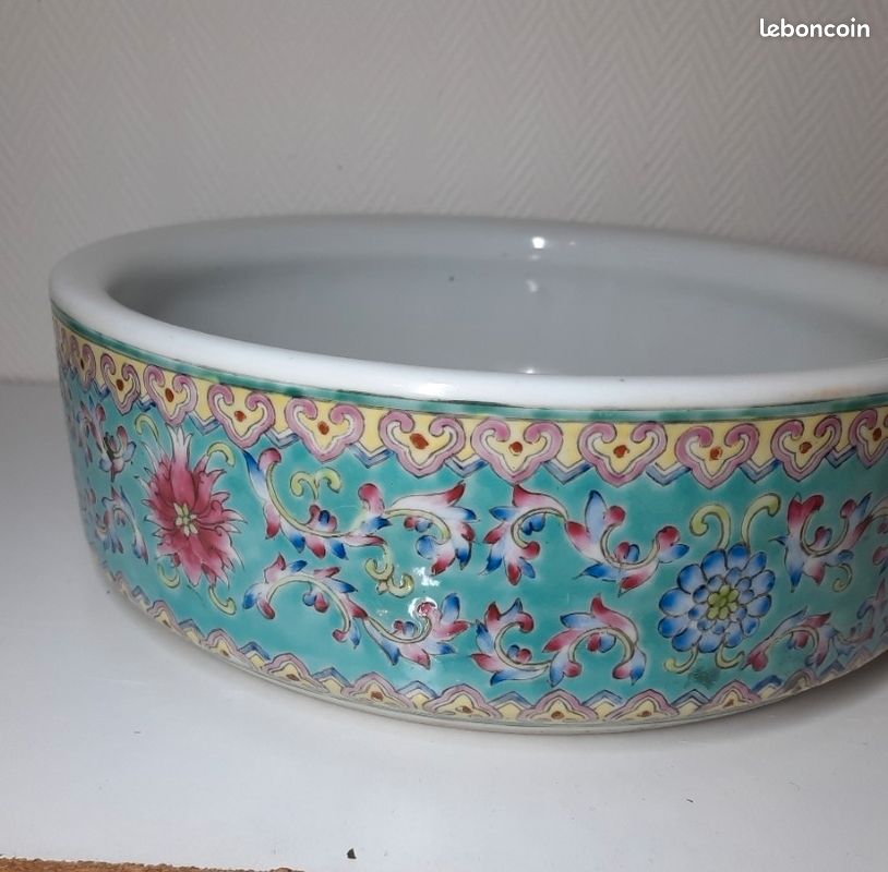Ancienne Jardiniere Chinoise Porcelaine (image 3)