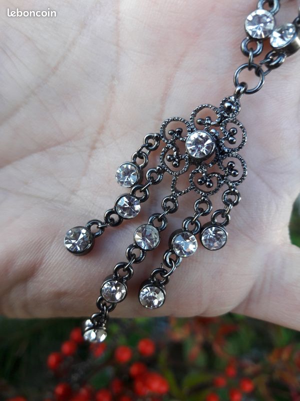 Collier strass vintage parfait état (image 3)