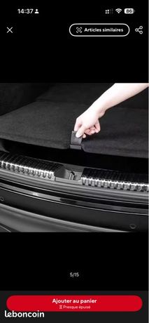 Shop4EV - Protections Coffre Tesla Model Y En Acier Inoxydable (lot De 2) - Noir, Adhésif, Anti-rayures