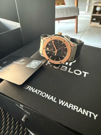 Bracelet Caoutchouc Hublot Pour Classic Fusion 45 Mm – Noir, Doublé – Neuf Avec étiquettes