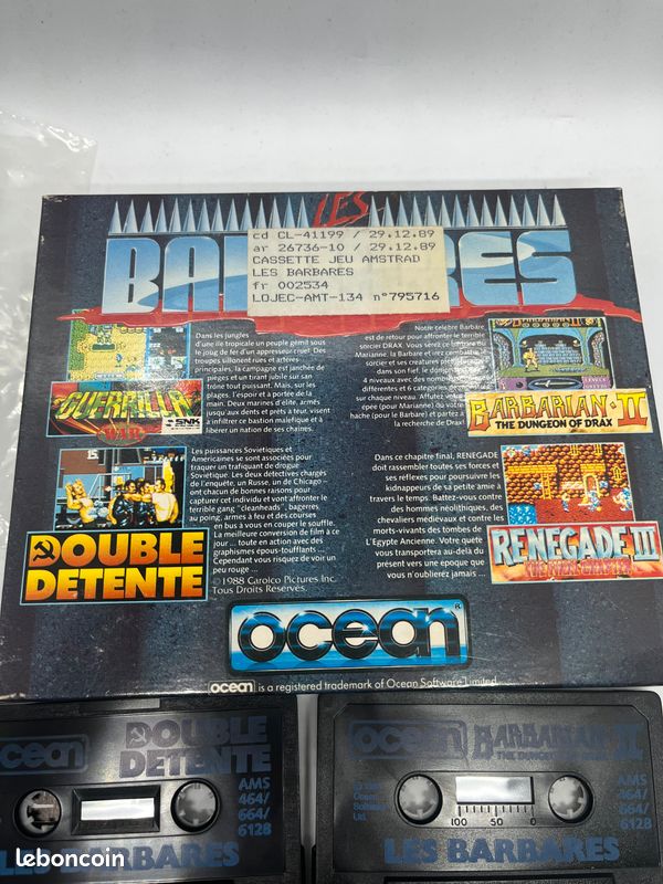 COMPILATION LES BARBARES Amstrad CPC cassette envoi rapide et suivi EUR 36,99 - FR