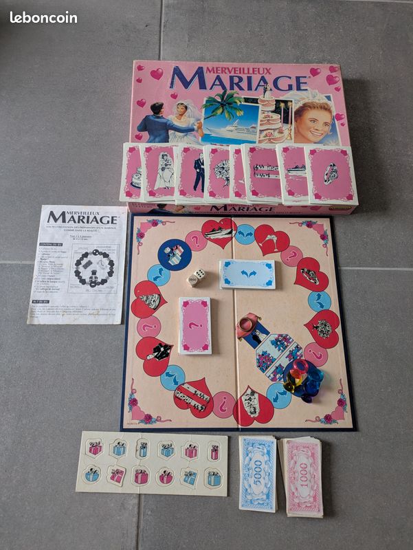 Jeu société vintage merveilleux mariage (image 1)