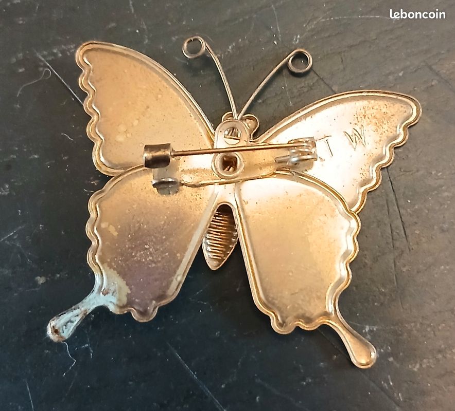 Broche Papillon Ultima Edizione - Métal Doré - Occasion En Très Bon état