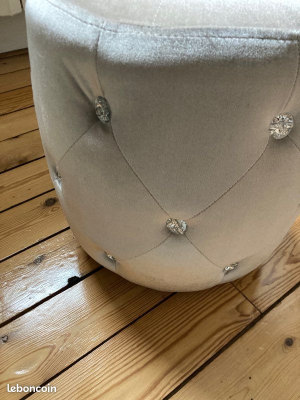Pouf rond beige (image 4)