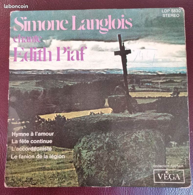 Vinyle Simone Langlois chante Edith Piaf 1971 (image 1)