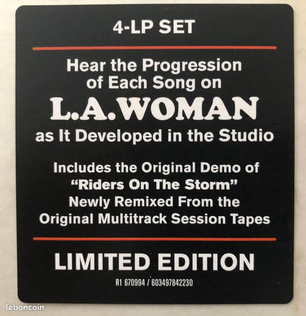 THE DOORS-L.A.Woman Sessions 4LP BOX (image 2)