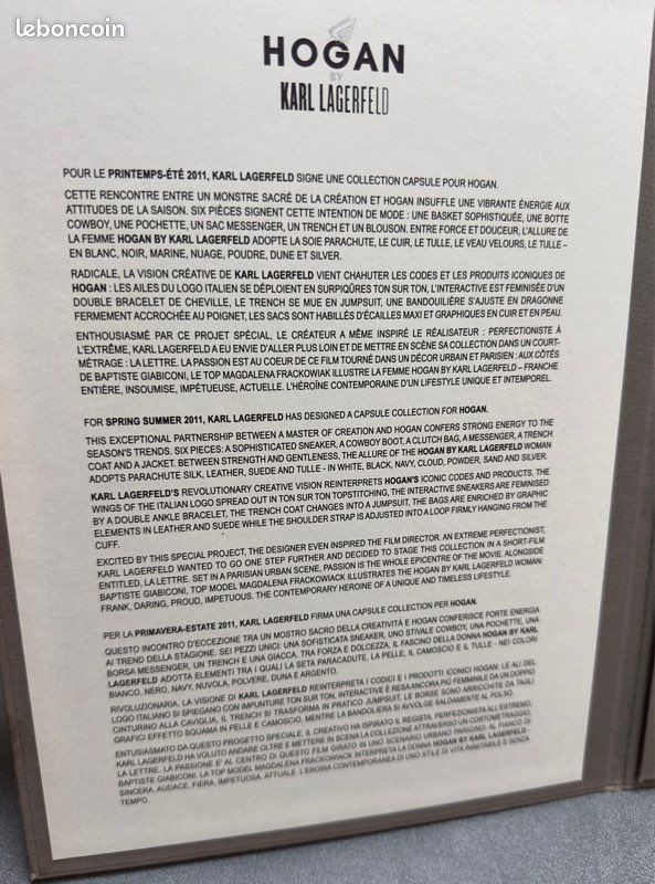 Livret HOGAN Karl Lagerfeld (image 2)
