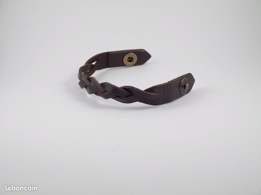 Bracelets tressé en cuir 3 brins (image 3)