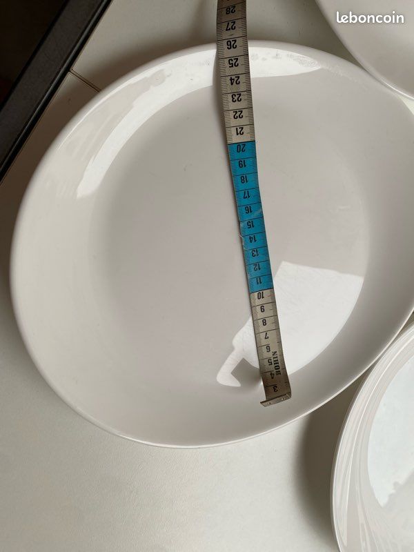 Lot de 4 assiettes blanches (image 2)