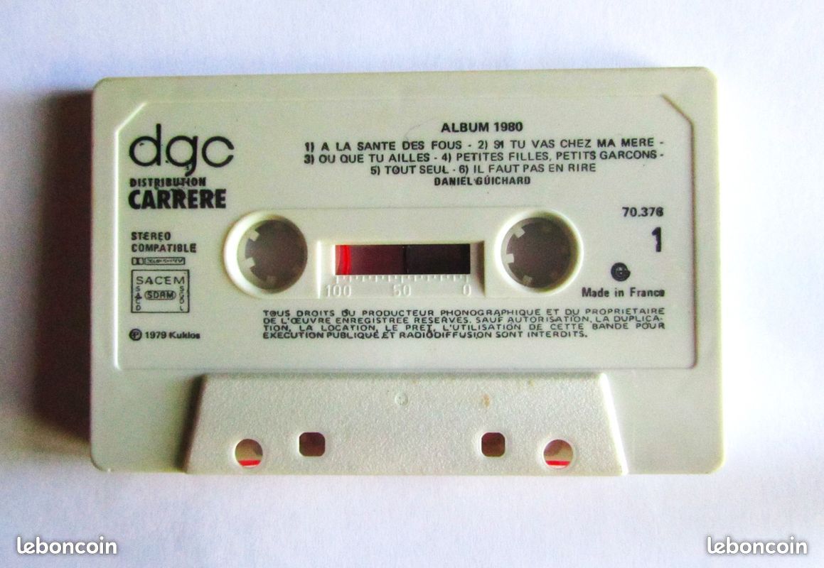 Cassette audio / Daniel GUICHARD 1980 (image 3)