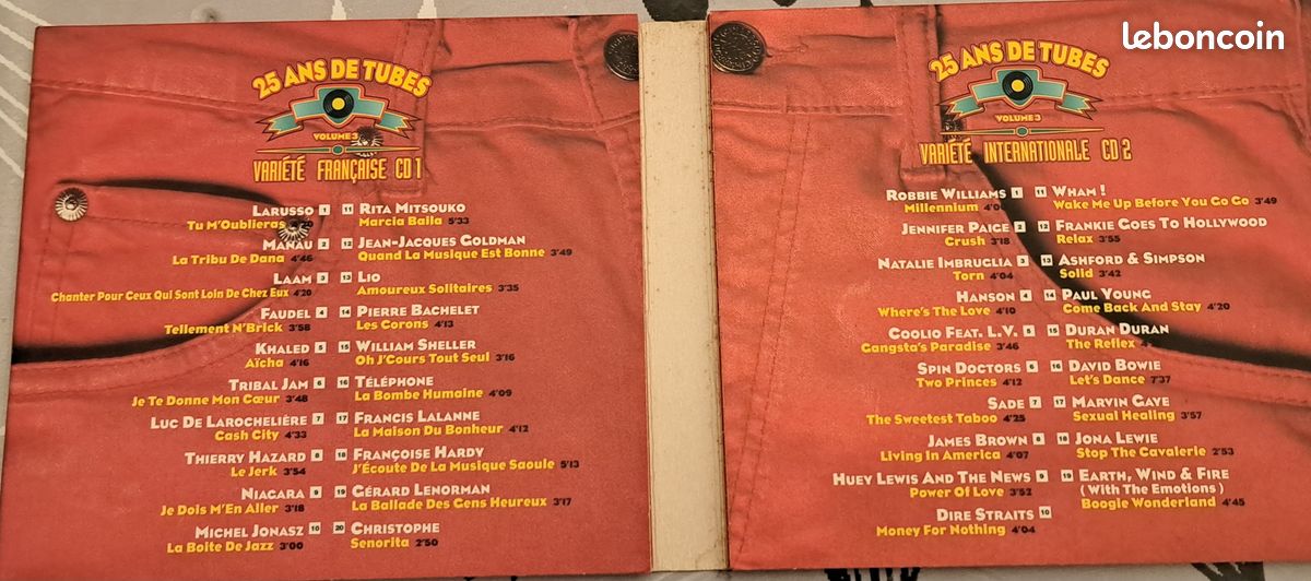 Coffret 2 CD “25 Ans de Tubes” – Hits 80/90/2000 – Rare & Collector (image 2)