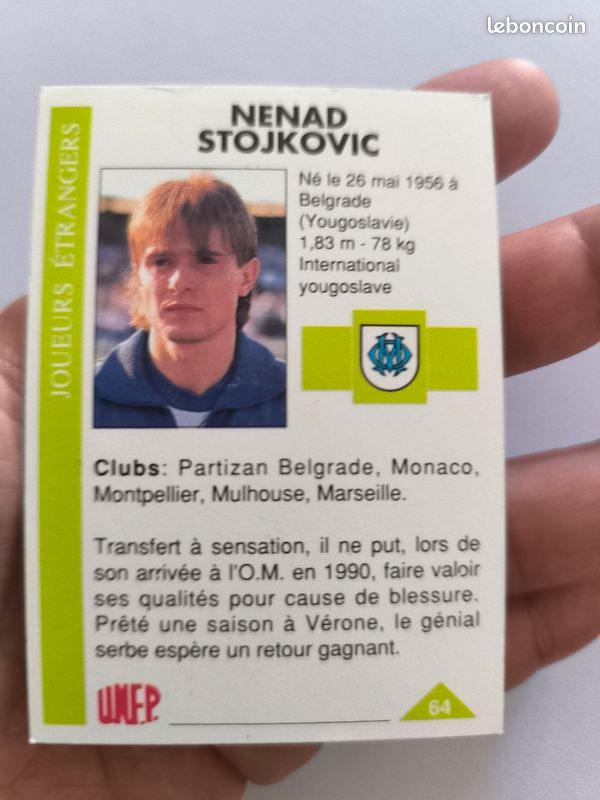 TIBEUF AS MONACO saison 1985-1986 Carte postale cp photo