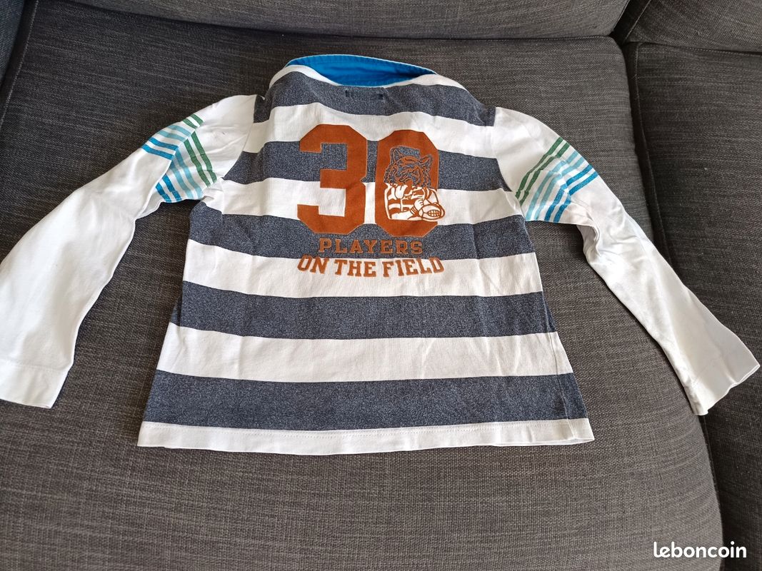 T-shirt bébé garçon bleu à imprimés palmiers Catimini | Okaïdi & Obaïbi