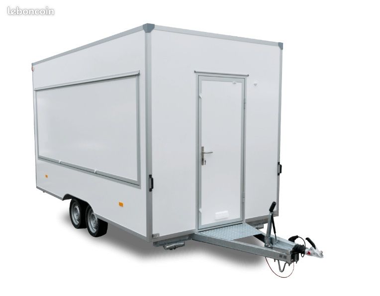 Remorque magasin 4,20x2,03x2,30m - 2000kg - 2 clapets de vente (image 6)