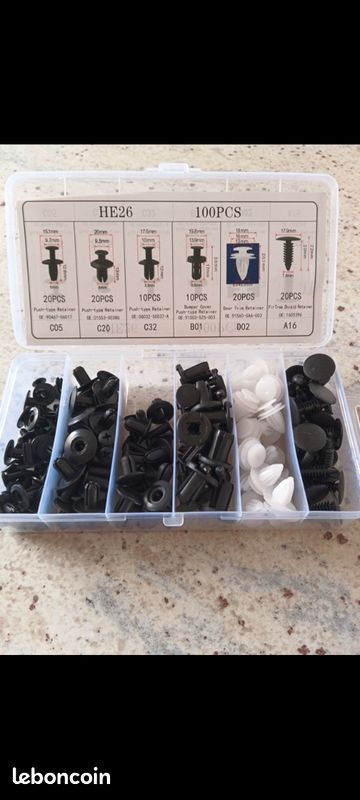 Lot De 50 Clips De Fixation Plastique Gris - Rivets Automatiques 8mm Pour Garniture Voiture