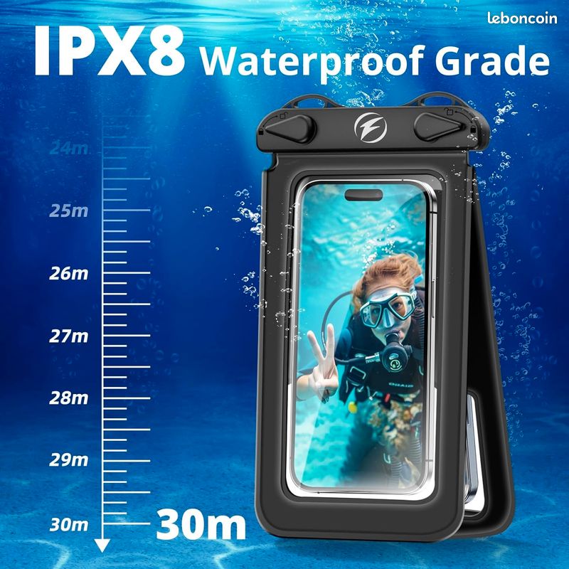 JOTO Lot De 2 Pochettes étanches Pour Téléphone Portable Jusqu'à 7