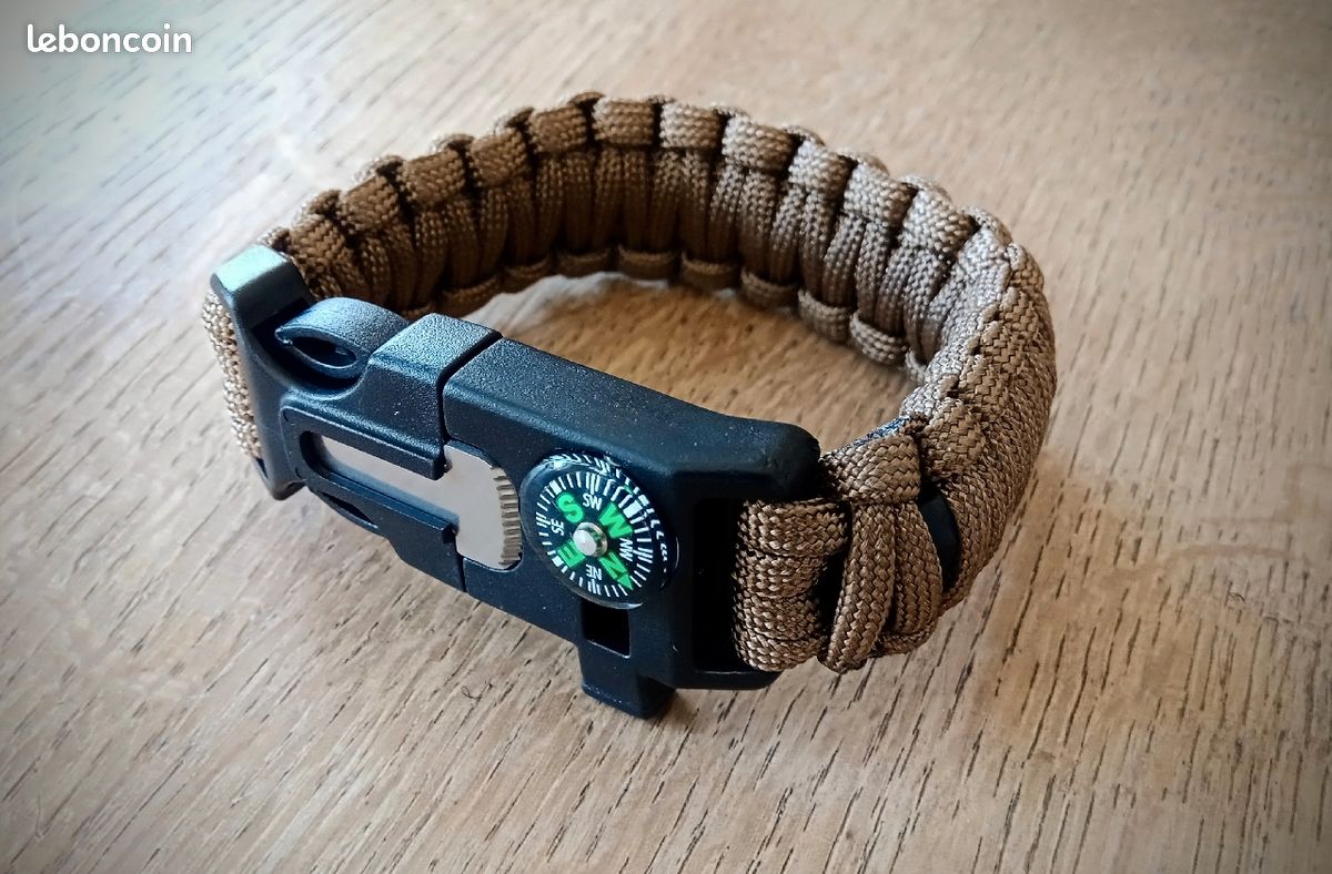 Bracelet de survie paracorde [Beige] (image 2)