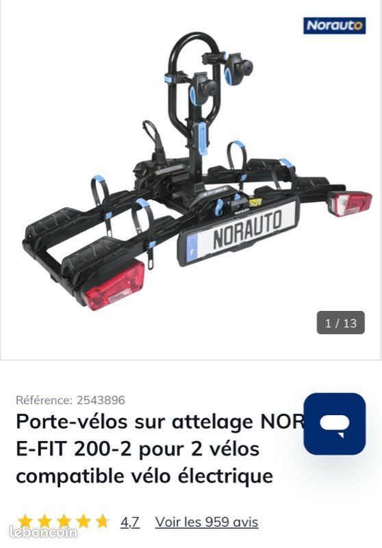 Rapidbike 2p Porte Velo Sur Boule Norauto E Fit Porte Velo France