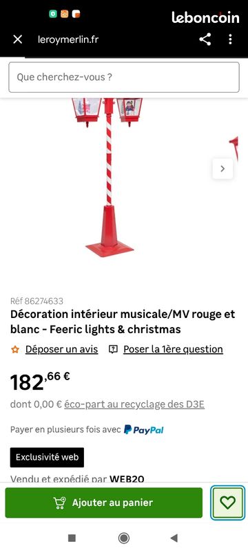 Déco Noël Musicale - Lampadaire Rouge Et Blanc Avec Père Noël & Bonhomme De Neige - Lanternes Lumineuses - Intérieur