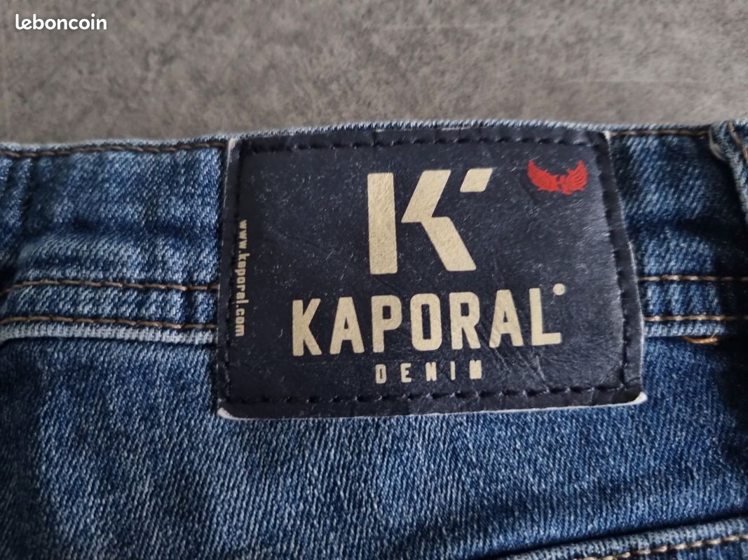 Jean Slim Kaporal Bleu - Taille 24 / 12-14 Ans, Occasion Très Bon État