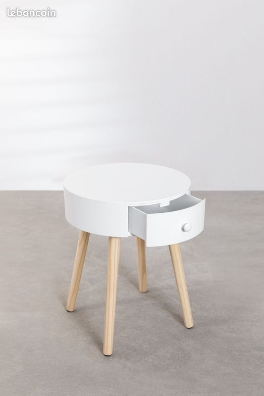 Ensemble 2 tables de chevet + 2 lampes marque SKLUM (image 3)