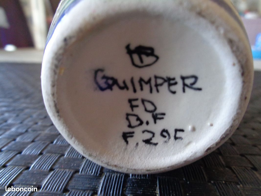 Pot a lait HB faience de quimper signer (image 2)