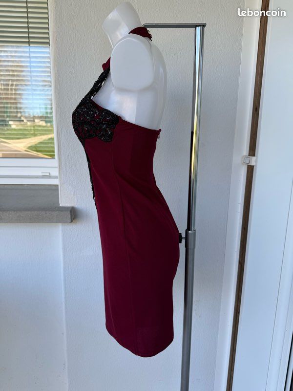 Robe R&K Originals Taille 4 – Dentelle Bleue Et Bordeaux – Femme – Soirée/Cocktail