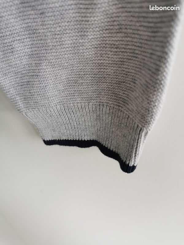 Gilet Teddy Garçon Vertbaudet - 100% Coton - Taille 12A - Gris Chiné