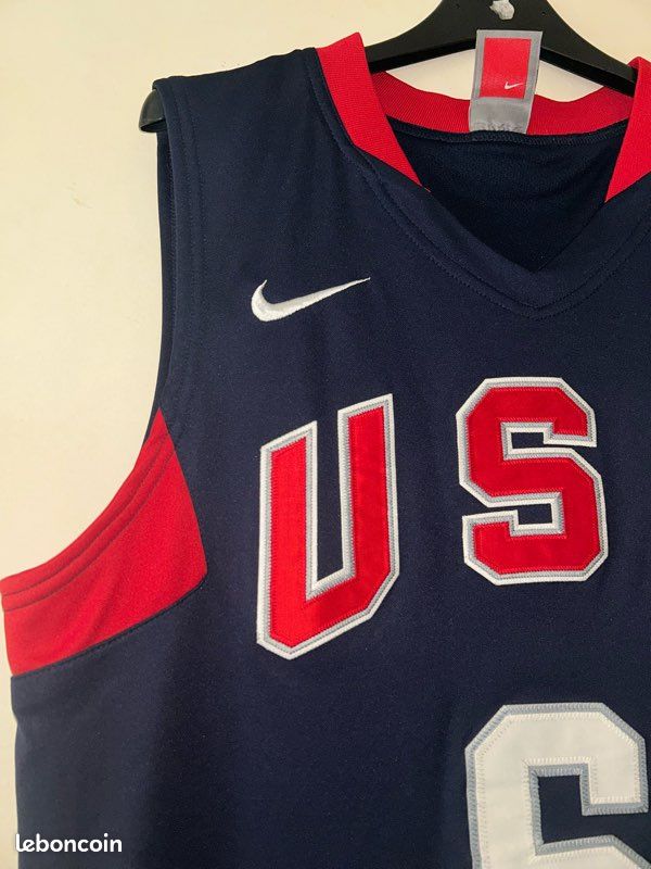 Maillot USA Basketball Jeux Olympiques Beijing 2008 - LeBron James - Taille L - Occasion Collector