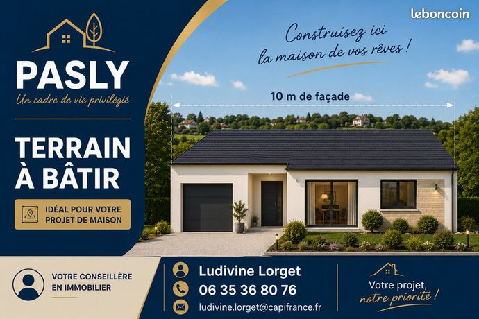 Terrain 1 320 m² Pasly
