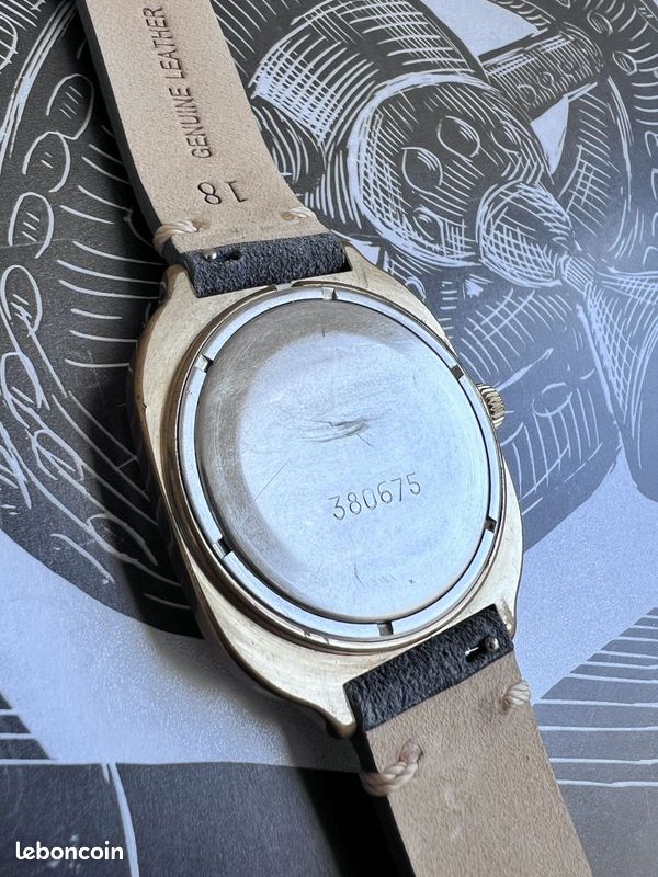 Montre Slava 26 rubis jour et date - URSS - N°380675 (image 6)