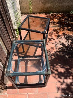 Tables basses noirs en verre (image 2)