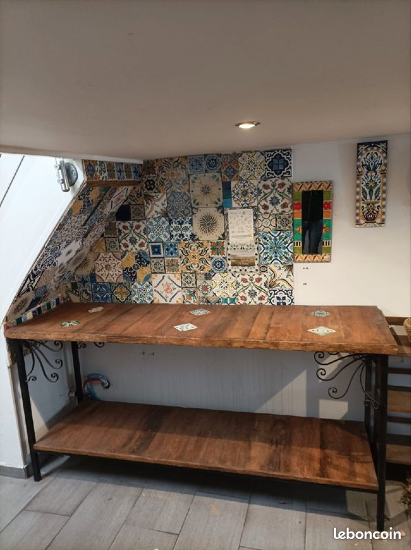 Table en bois de palmier - pièce unique (image 5)