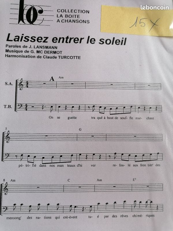 Partitions Chorales et groupe vocal (image 10)