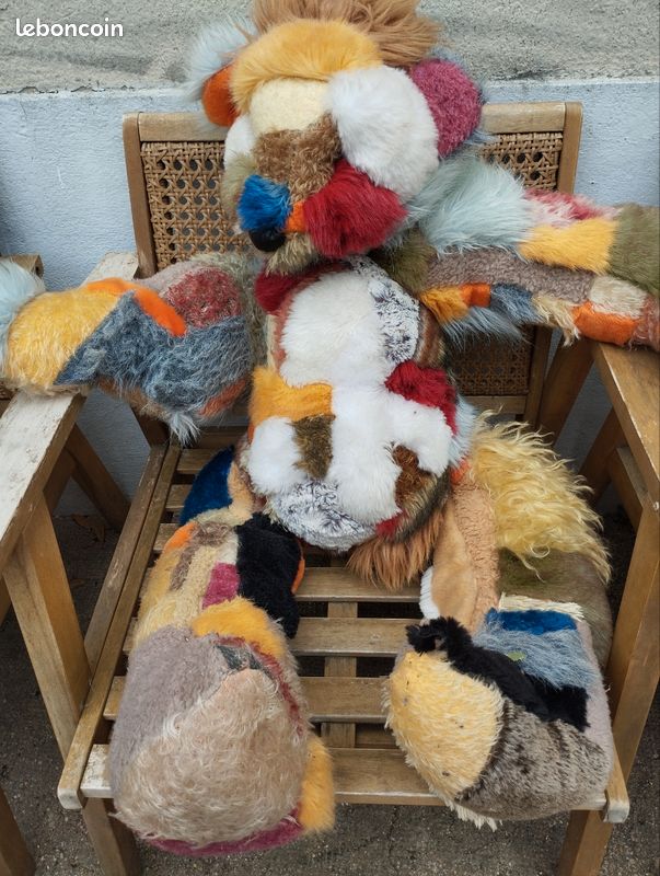 Nounours Ancien à Fleurs - Peluche Vintage "Maison De Grand-mère" - Style Floral