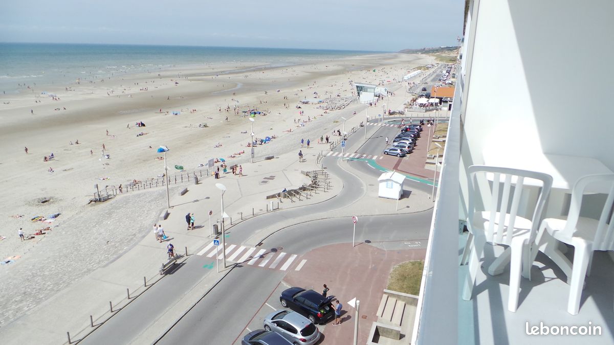 Vue 360° sur plage, ciel et mer, à Hardelot, à 150 mètres des commerces - Location Appartement F2 (image 3)
