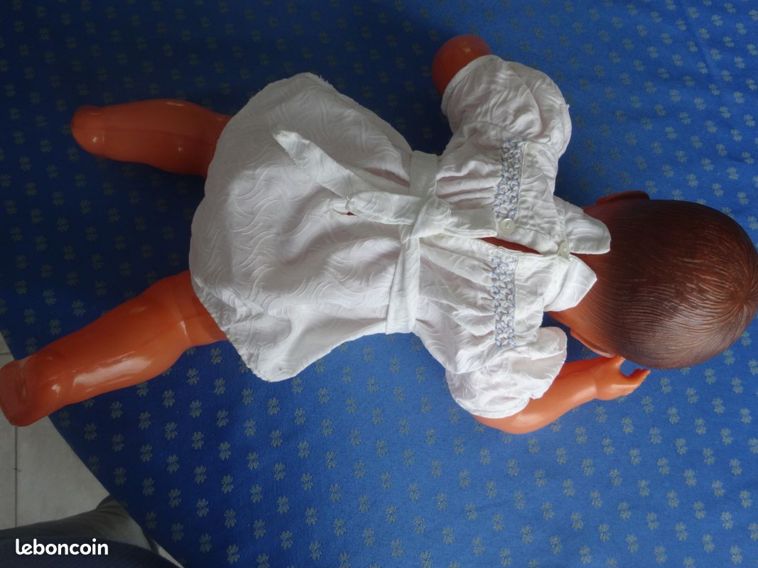 Ancien Baigneur SNF 45 Cm - Yeux Riboulants - Poupée Française Années 1950