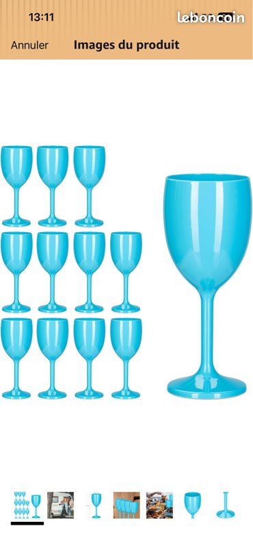 Verre à pied plastique (image 1)