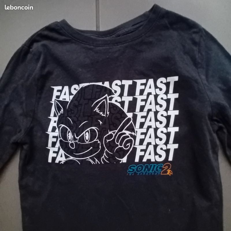 Tee-shirt manches longues de Sonic2 de Kiabi Vêtements