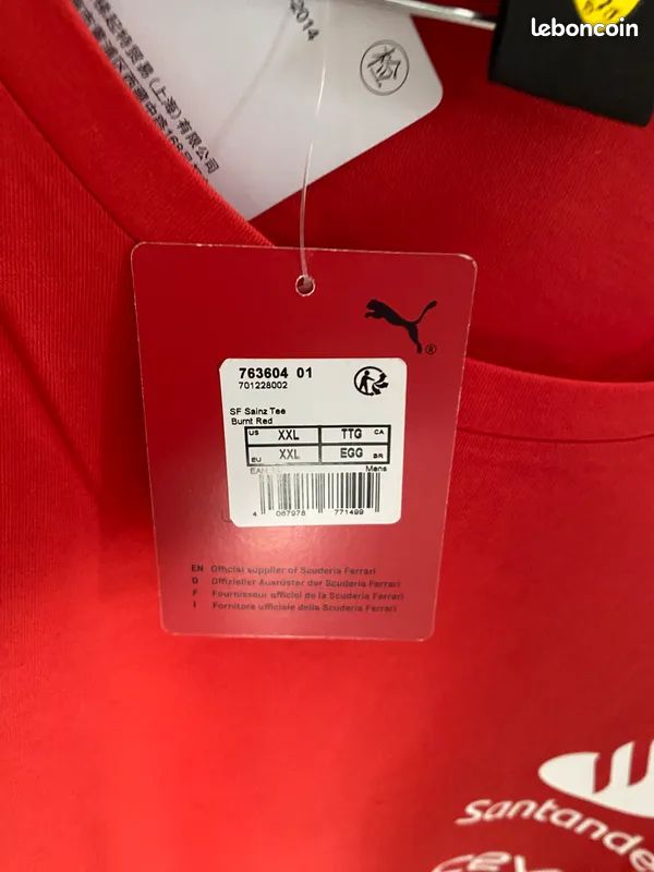 T-shirt Ferrari puma 2xl neuf (image 2)