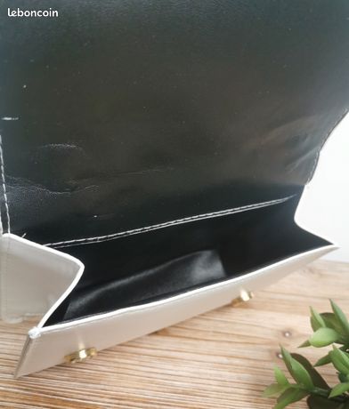 Sac à Main SHEIN Noir & Blanc - 18x14 Cm - Bandoulière Faux Cuir - Occasion Très Bon État