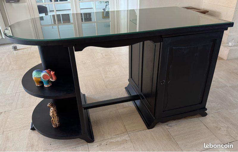 Bureau bois noir (image 1)