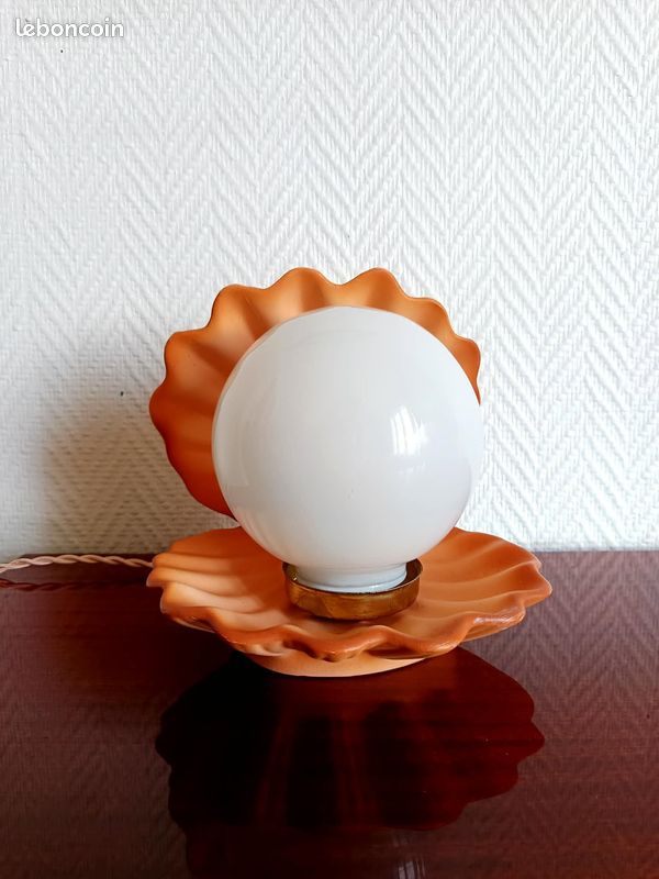 Lampe coquillage vintage 1980 (image 2)